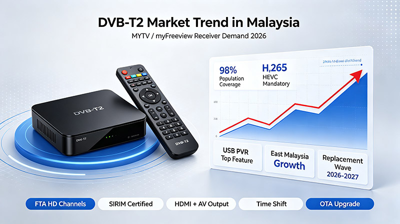 DVB-T2-Markttrend in Malaysia (2026 myFreeview / MYTV)